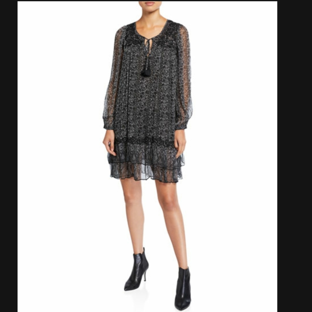 Love Sam Mentha Floral mini long sleeve dress